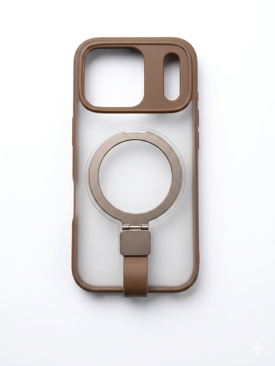 Stand Magsafe Holder Case - Brown - 17 Pro