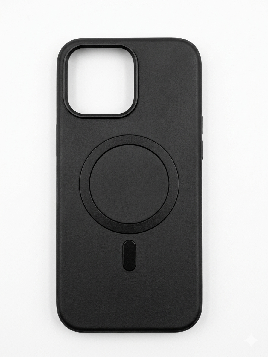 Leather Magsafe Case - Black - 16 Pro Max