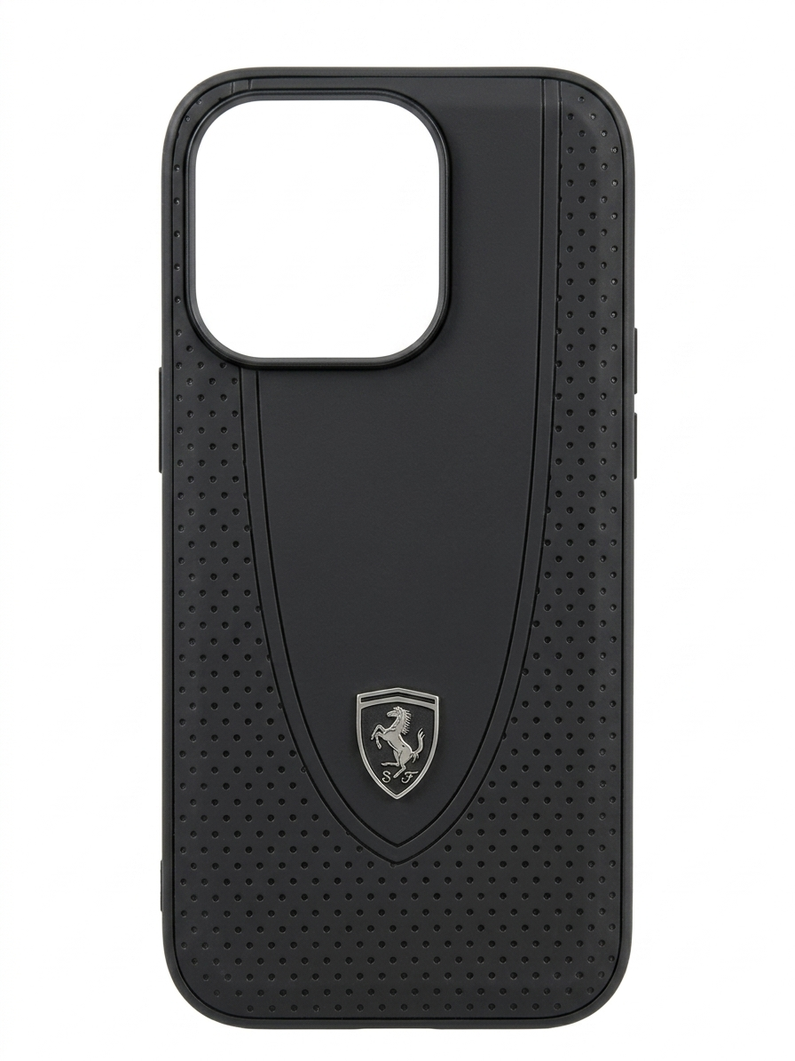 Ferrari Leather case - Black - 16 Pro
