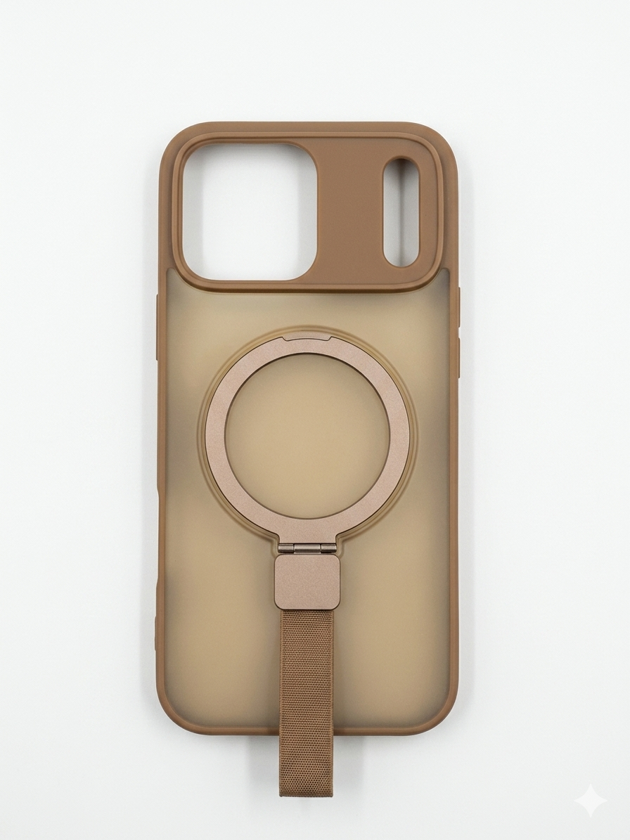 Stand Magsafe Holder Case - Brown - 17 Pro Max