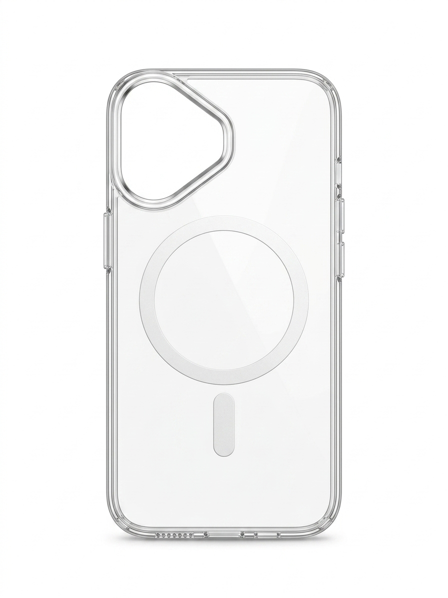 Transparent Anti Yellow -  Magsafe case - White - 17