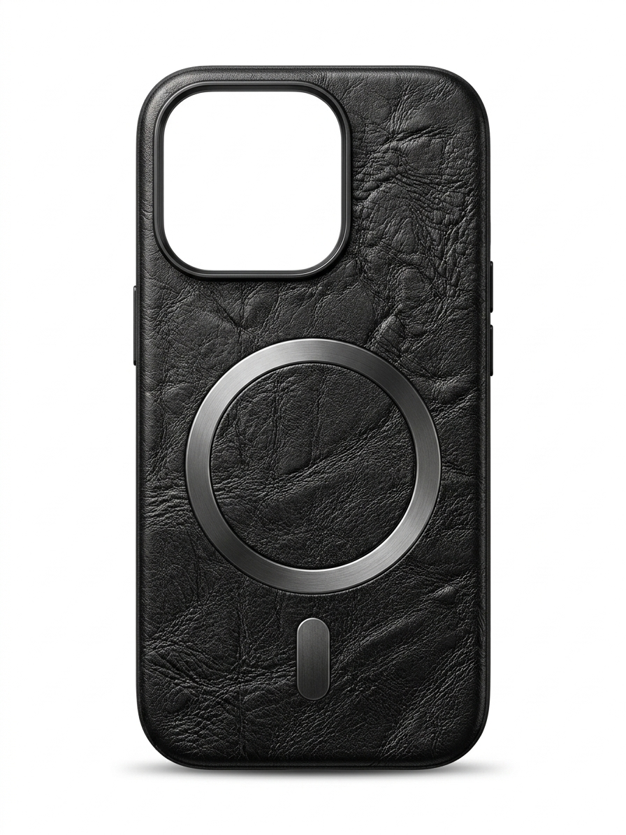 Leather Magsafe Case - Black - 16 Pro