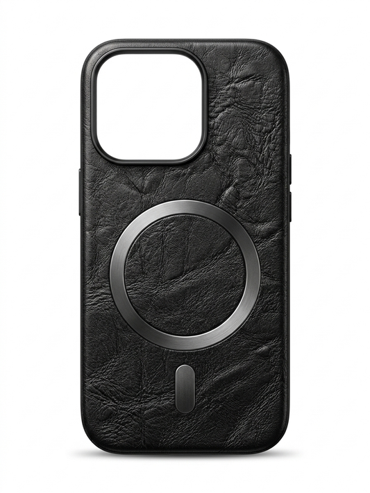 Leather Magsafe Case - Black - 16 Pro