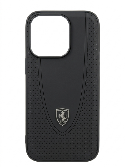 Ferrari Leather case - Black - 16 Pro