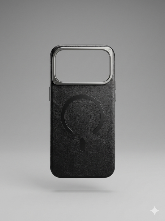 Leather Magsafe Case - Black - 17 Pro