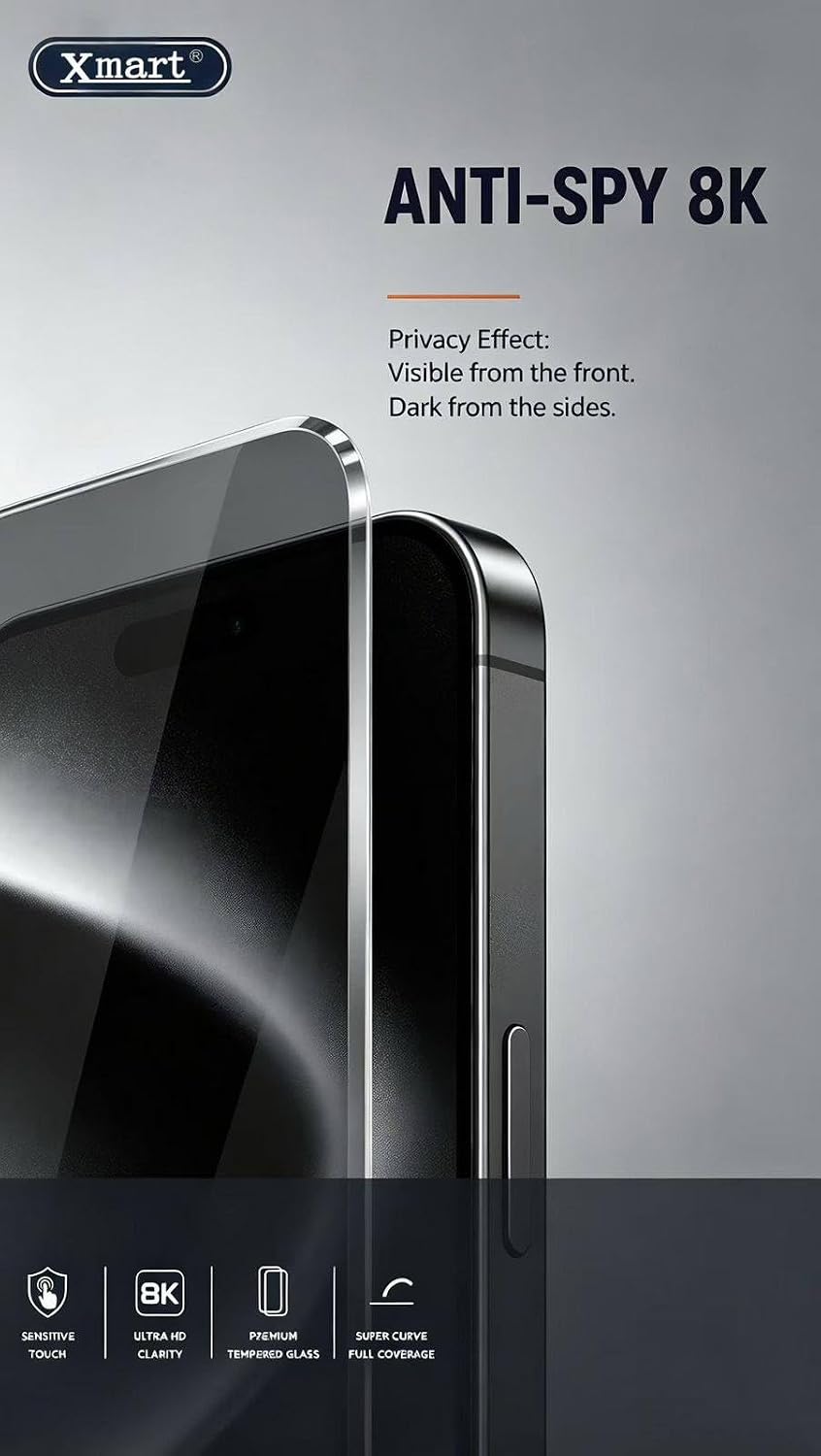 Borderless 8K Privacy Glass for Iphone