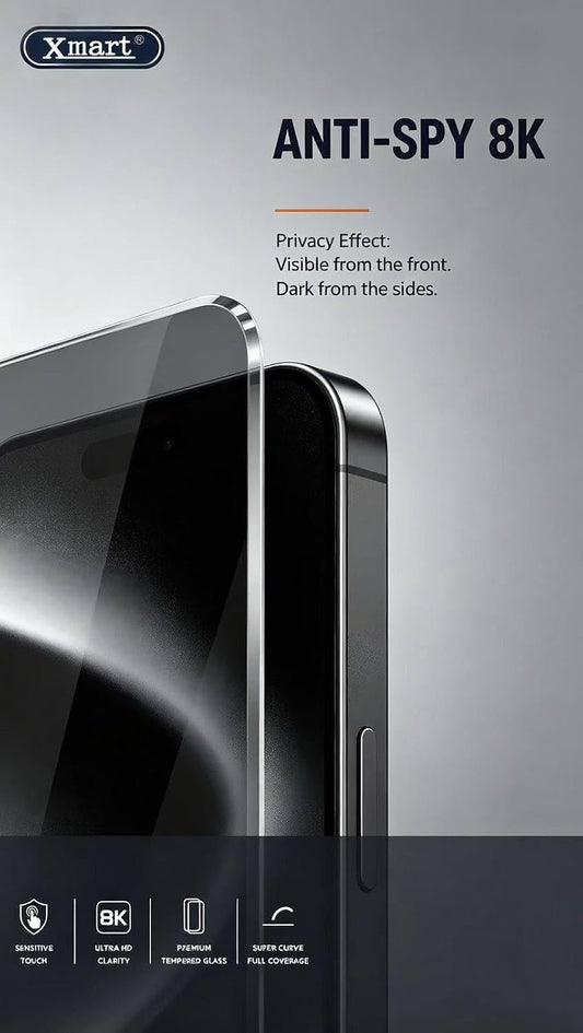 IPHONE - 8K ORIGINAL BORDERLESS PRIVACY 280 DEGREE WITH SIDE SMOOTH CURVES