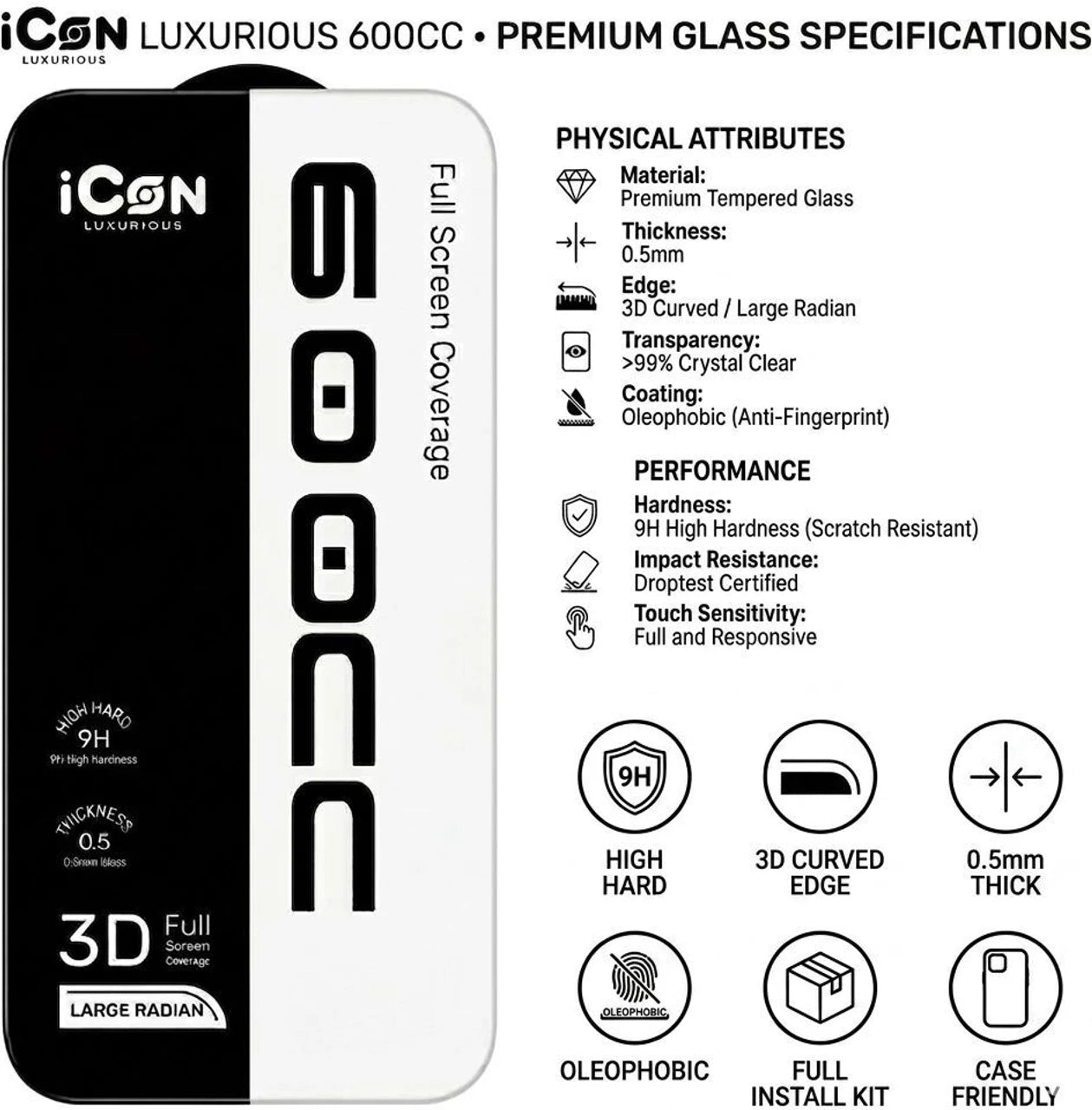8K ULTRA HD - 600CC ICON Iphone Glass