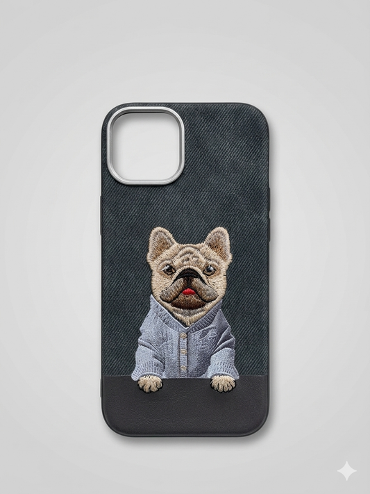 3D Embroidery Cases - Puppy Black
